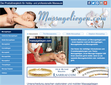 Tablet Screenshot of massageliegen.com